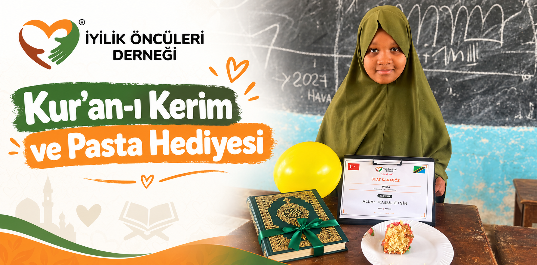 Kur’an-ı Kerim Hediyesi ve Pasta İkramı Bağışı